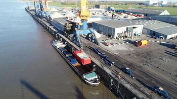 Luftbild von der Entladung